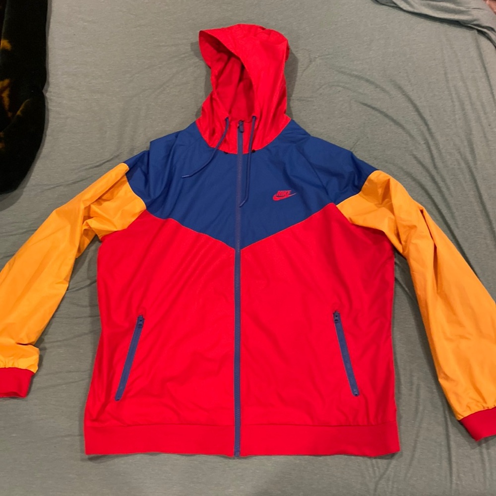 Nike Windrunner Jacket Men University Red/blue/yellow Size XL Rare